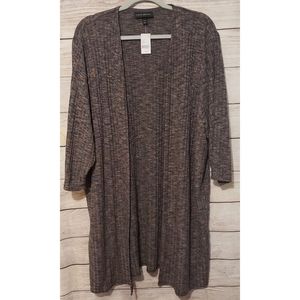 NWT Lane Bryant Brown Multi-color Cardigan Size 22/24